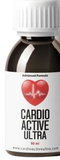 Cardio Active Ultra 50 ml kahverengi cam şişe ve kırmızı kalpli kutusu