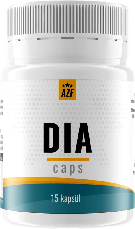 Dia Caps 15 kapsül, AZF logolu beyaz şişe