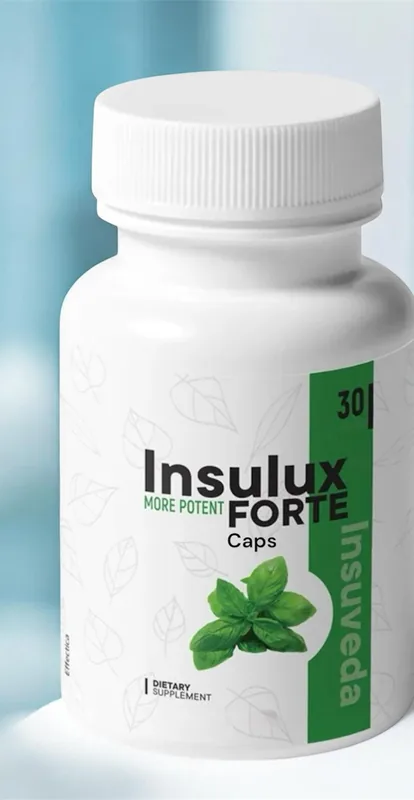 Insulux Forte 30 kapsül, yeşil şeritli beyaz şişe